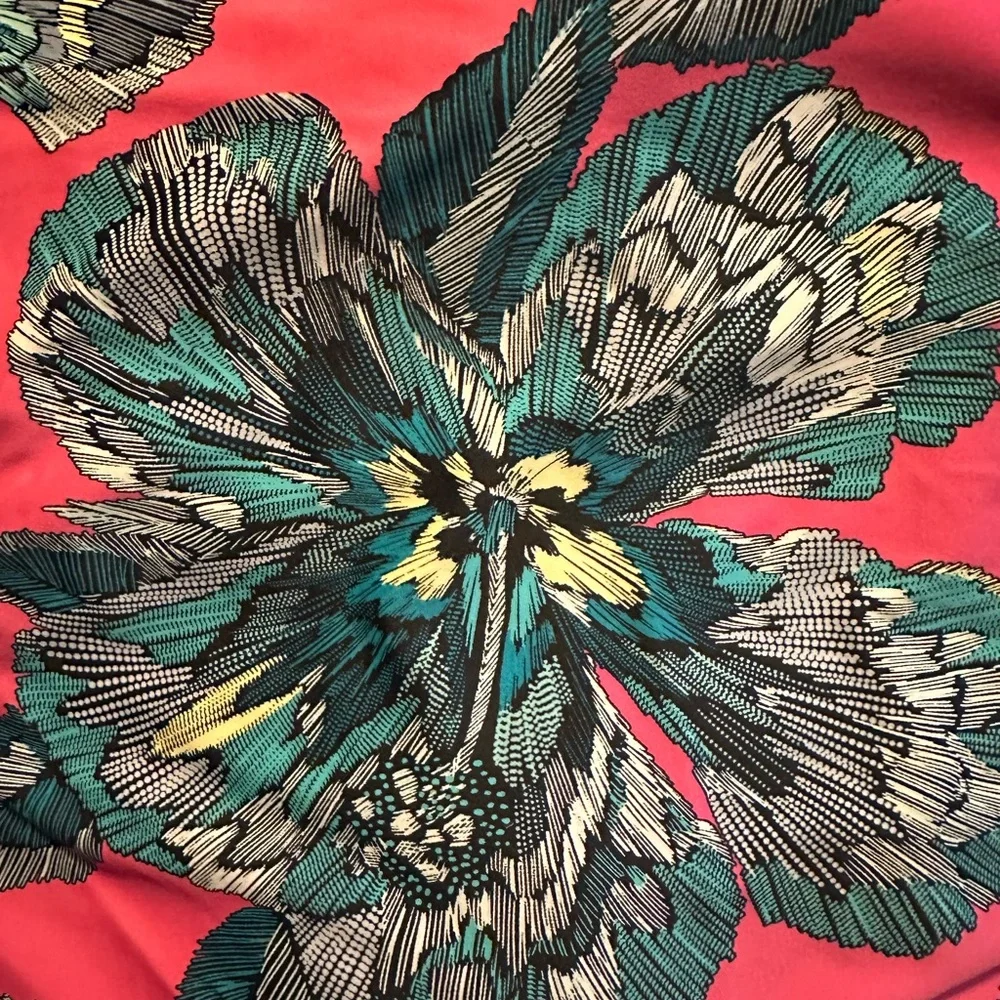 Cacique Pink and Aqua Swim Shorts Vibrant Tropical Design - Picture 4 of 4